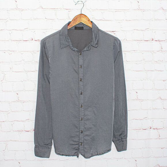 CP SHADES Button up Shirt Soft Gray FitsWomen's Large - Picture 1 of 7
